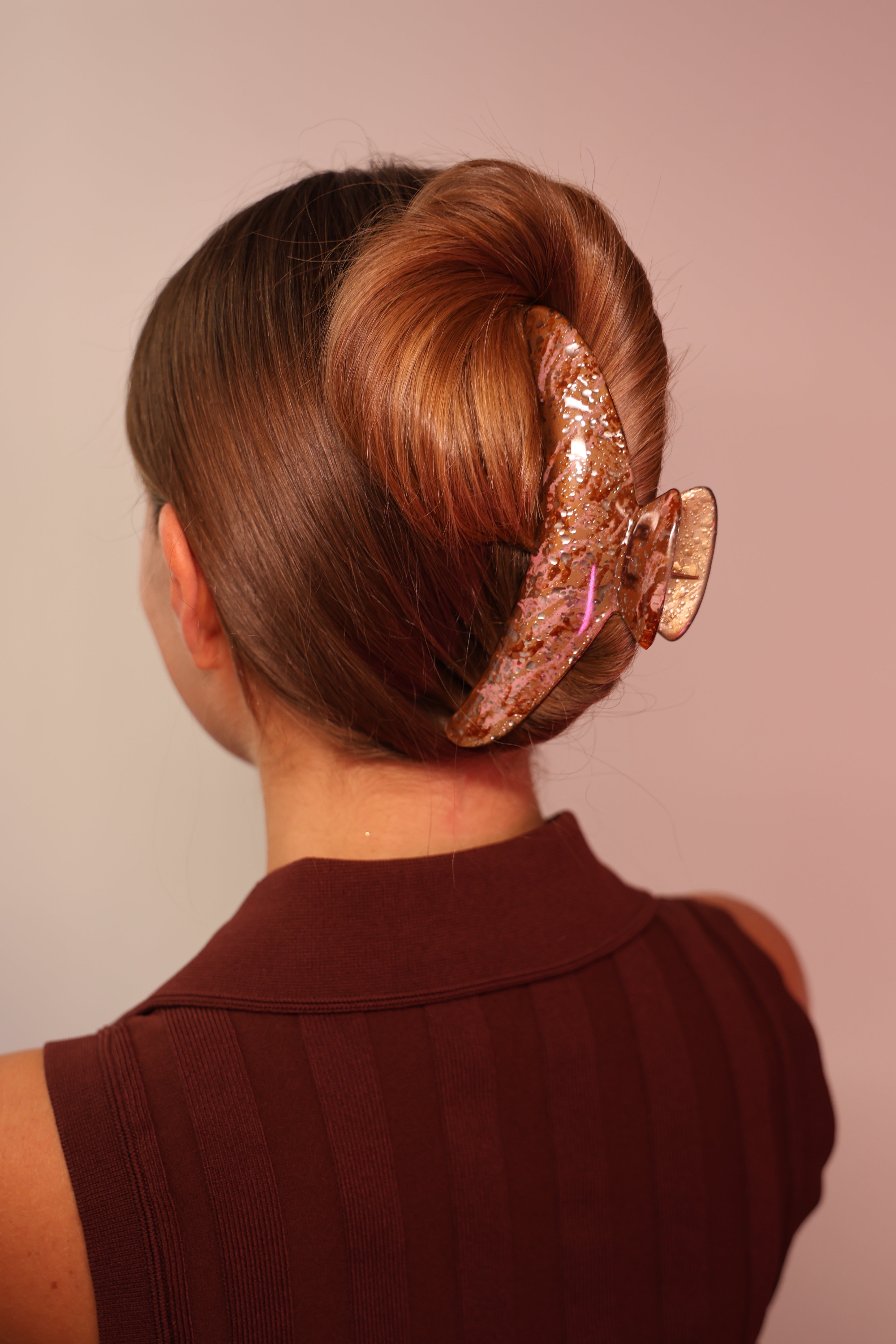 Заколка-краб Carla Maxi Python Brown