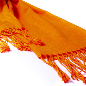 Хустка-шарф тонка кашемір у помаранчевих тонах