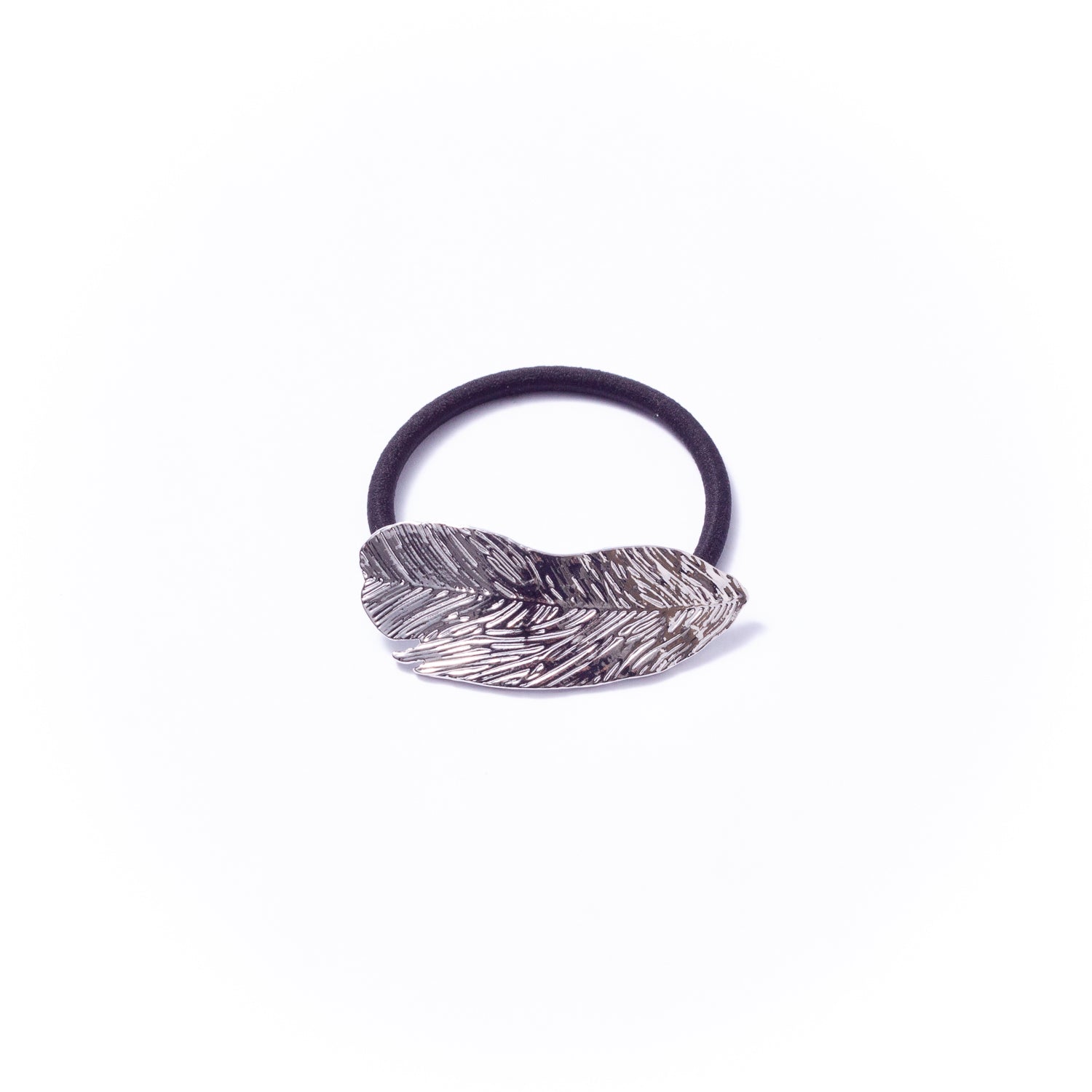 Резинка для волосся Plume neu у темному металі Le métal